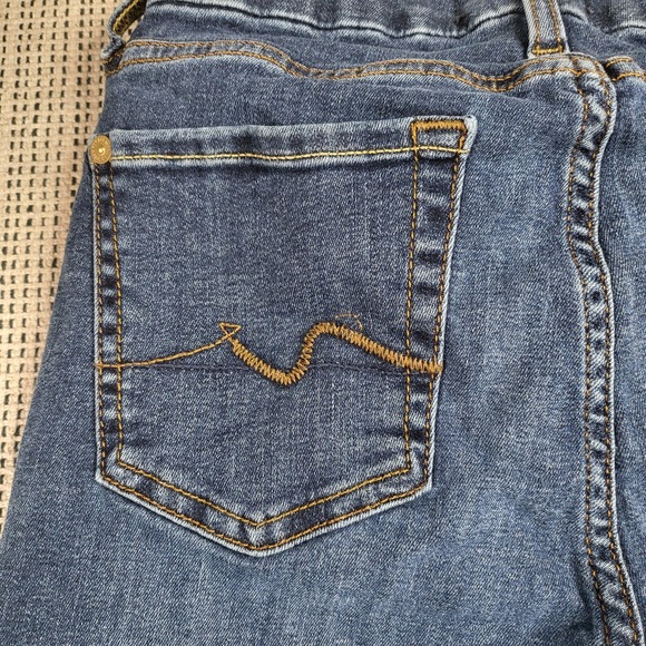 7 For All Mankind Jeans Womens 25 Straight Leg Stretch Denim Classic Pockets - Picture 8 of 13